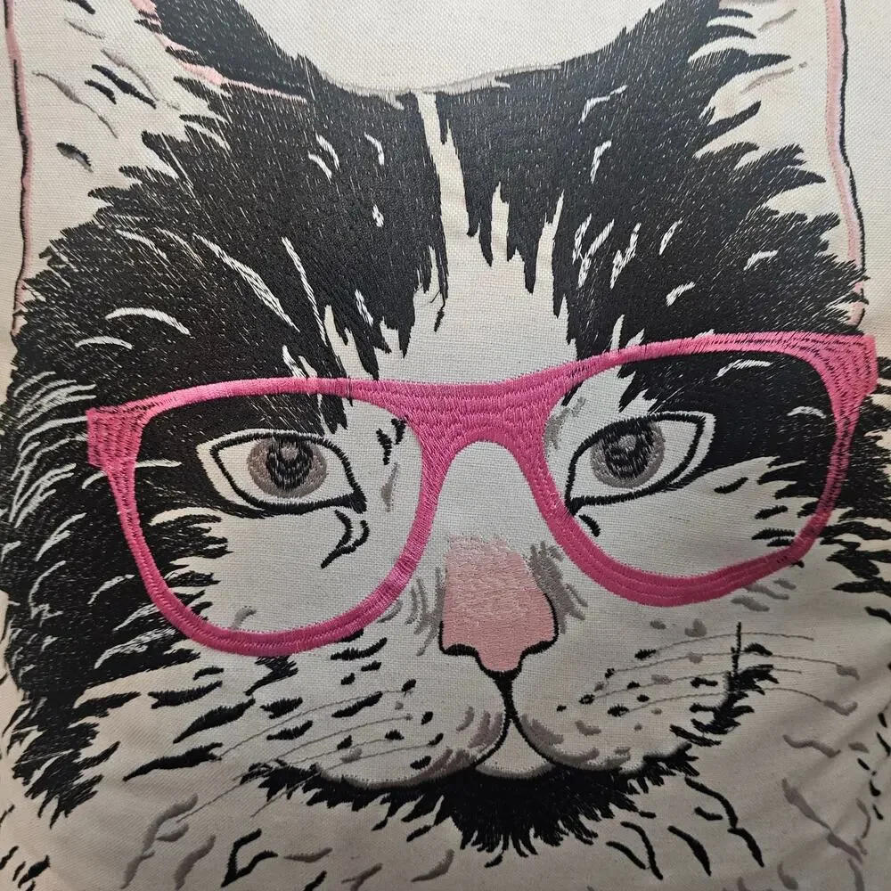 Loom & Mill Cat Face Decorative Pillow 20